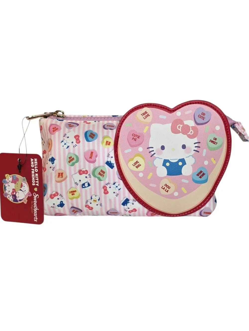Hello Kitty Sanrio × Sweethearts Bioworld Limited Edition Candy Heart Makeup Bag